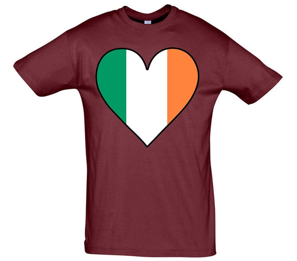 Ireland Flag Heart Printed T-Shirt - Mr Wings Emporium 