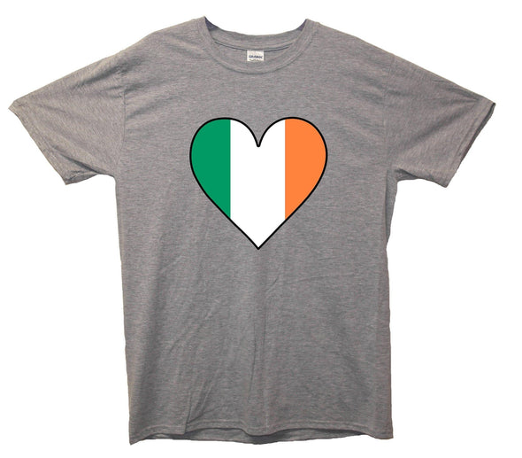Ireland Flag Heart Printed T-Shirt - Mr Wings Emporium 