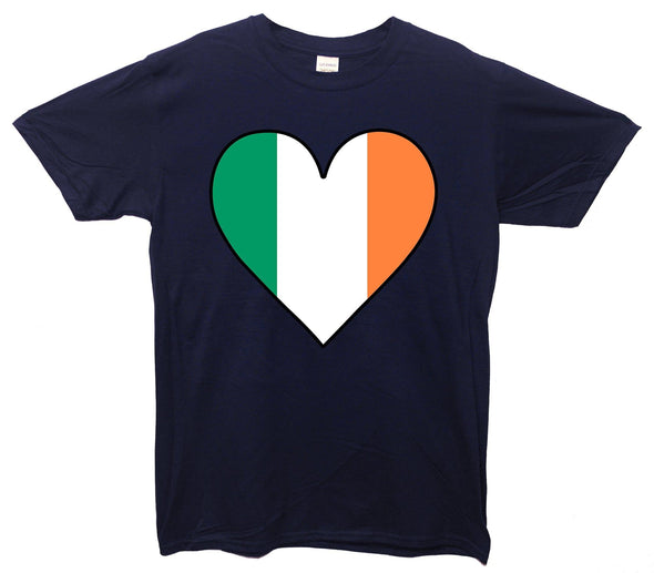 Ireland Flag Heart Printed T-Shirt - Mr Wings Emporium 
