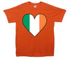 Ireland Flag Heart Printed T-Shirt - Mr Wings Emporium 