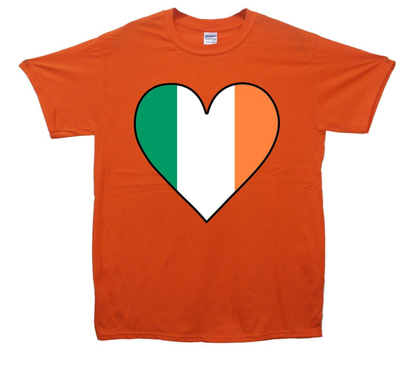Ireland Flag Heart Printed T-Shirt - Mr Wings Emporium 