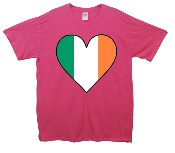 Ireland Flag Heart Printed T-Shirt - Mr Wings Emporium 