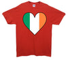 Ireland Flag Heart Printed T-Shirt - Mr Wings Emporium 