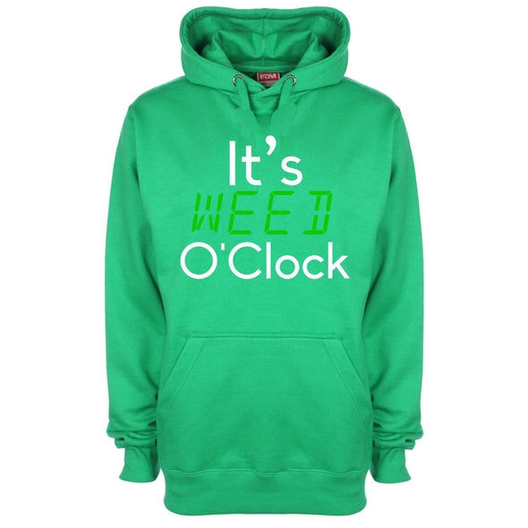 It's Weed O'Clock Printed Hoodie - Mr Wings Emporium 