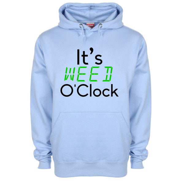 It's Weed O'Clock Printed Hoodie - Mr Wings Emporium 