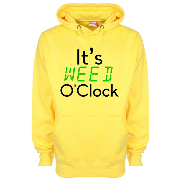 It's Weed O'Clock Printed Hoodie - Mr Wings Emporium 