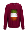 Italy Distressed Flag Printed Sweatshirt - Mr Wings Emporium 