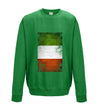 Italy Distressed Flag Printed Sweatshirt - Mr Wings Emporium 