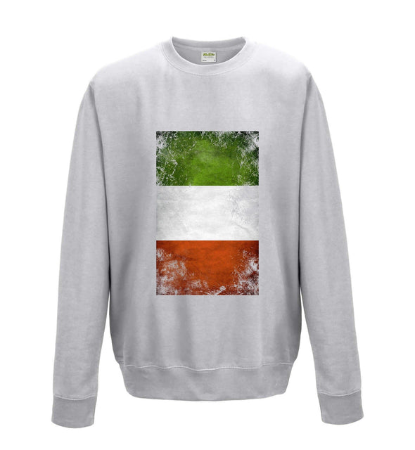 Italy Distressed Flag Printed Sweatshirt - Mr Wings Emporium 