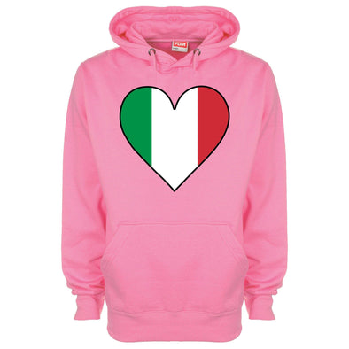 Italy Flag Heart Printed Hoodie - Mr Wings Emporium 
