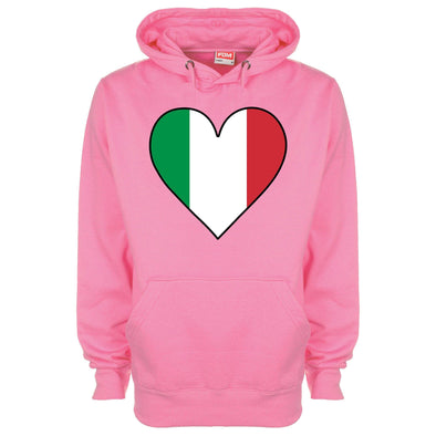 Italy Flag Heart Printed Hoodie - Mr Wings Emporium 