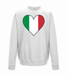 Italy Flag Heart Printed Sweatshirt - Mr Wings Emporium 