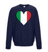 Italy Flag Heart Printed Sweatshirt - Mr Wings Emporium 