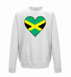 Jamaica Flag Heart Printed Sweatshirt - Mr Wings Emporium 