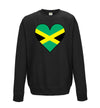 Jamaica Flag Heart Printed Sweatshirt - Mr Wings Emporium 