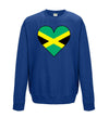 Jamaica Flag Heart Printed Sweatshirt - Mr Wings Emporium 