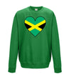 Jamaica Flag Heart Printed Sweatshirt - Mr Wings Emporium 