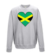 Jamaica Flag Heart Printed Sweatshirt - Mr Wings Emporium 