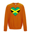 Jamaica Flag Heart Printed Sweatshirt - Mr Wings Emporium 