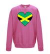 Jamaica Flag Heart Printed Sweatshirt - Mr Wings Emporium 