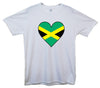 Jamaica Flag Heart Printed T-Shirt - Mr Wings Emporium 