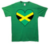 Jamaica Flag Heart Printed T-Shirt - Mr Wings Emporium 