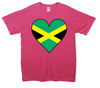 Jamaica Flag Heart Printed T-Shirt - Mr Wings Emporium 