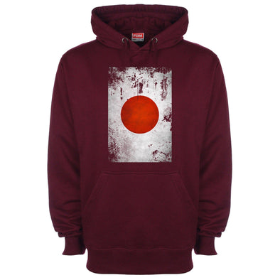 Japan Distressed Flag Printed Hoodie - Mr Wings Emporium 