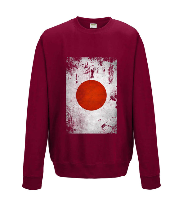 Japan Distressed Flag Printed Sweatshirt - Mr Wings Emporium 