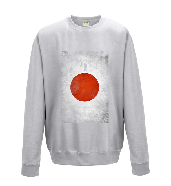 Japan Distressed Flag Printed Sweatshirt - Mr Wings Emporium 