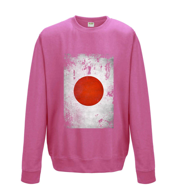 Japan Distressed Flag Printed Sweatshirt - Mr Wings Emporium 