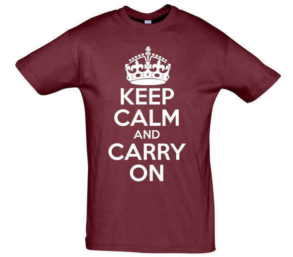 Keep Calm And Carry On Printed T-Shirt - Mr Wings Emporium 