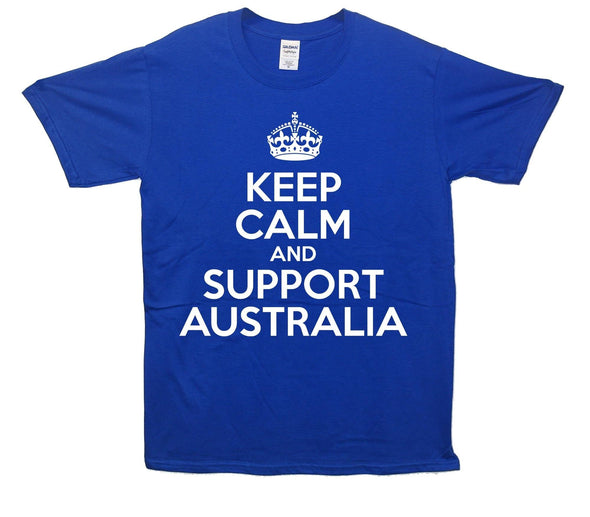 Keep Calm And Support Australia Printed T-Shirt - Mr Wings Emporium 