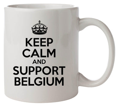 Keep Calm and Support Belgium Printed Mug - Mr Wings Emporium 