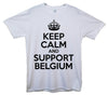 Keep Calm And Support Belgium Printed T-Shirt - Mr Wings Emporium 