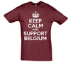 Keep Calm And Support Belgium Printed T-Shirt - Mr Wings Emporium 