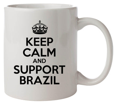 Keep Calm and Support Brazil Printed Mug - Mr Wings Emporium 