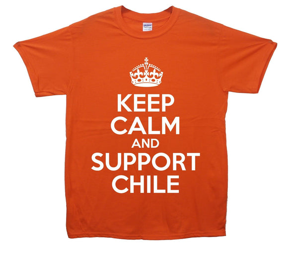 Keep Calm And Support Chile Printed T-Shirt - Mr Wings Emporium 