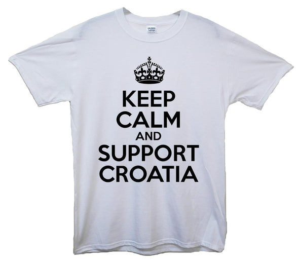 Keep Calm And Support Croatia Printed T-Shirt - Mr Wings Emporium 