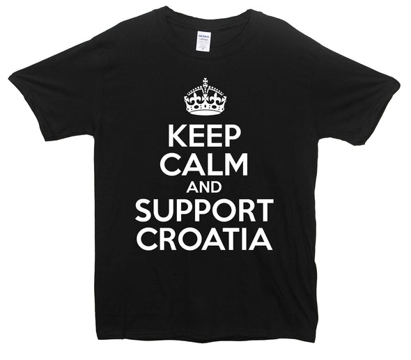Keep Calm And Support Croatia Printed T-Shirt - Mr Wings Emporium 