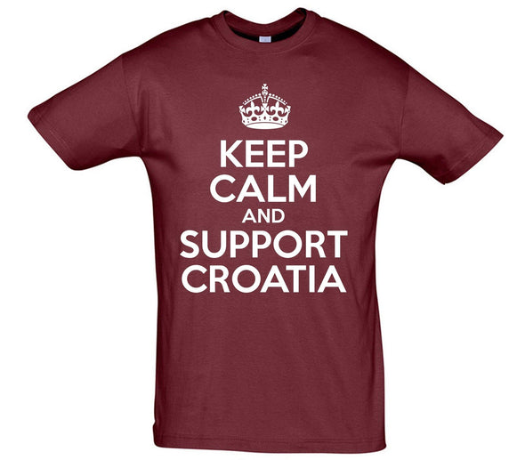 Keep Calm And Support Croatia Printed T-Shirt - Mr Wings Emporium 