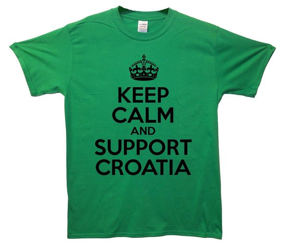 Keep Calm And Support Croatia Printed T-Shirt - Mr Wings Emporium 