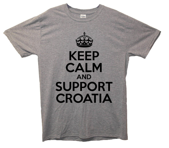 Keep Calm And Support Croatia Printed T-Shirt - Mr Wings Emporium 