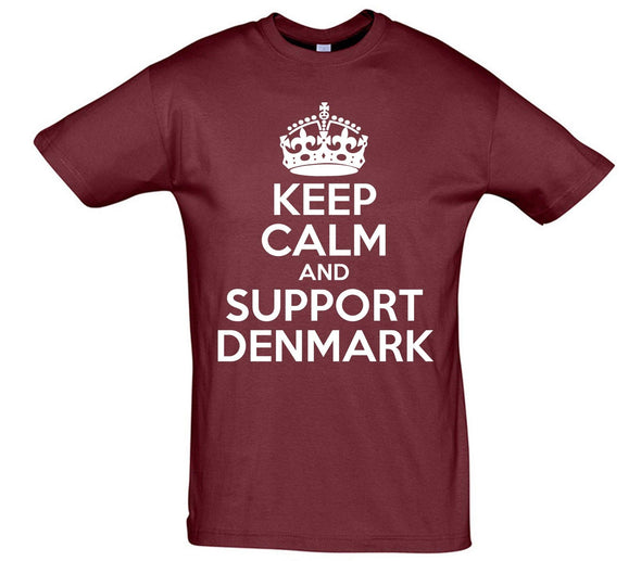 Keep Calm And Support Denmark Printed T-Shirt - Mr Wings Emporium 