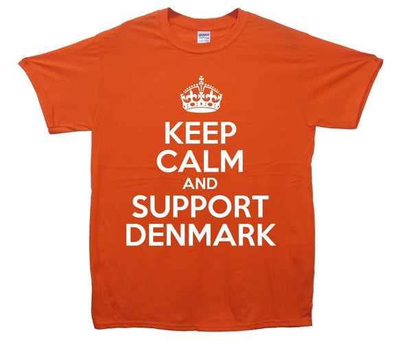 Keep Calm And Support Denmark Printed T-Shirt - Mr Wings Emporium 