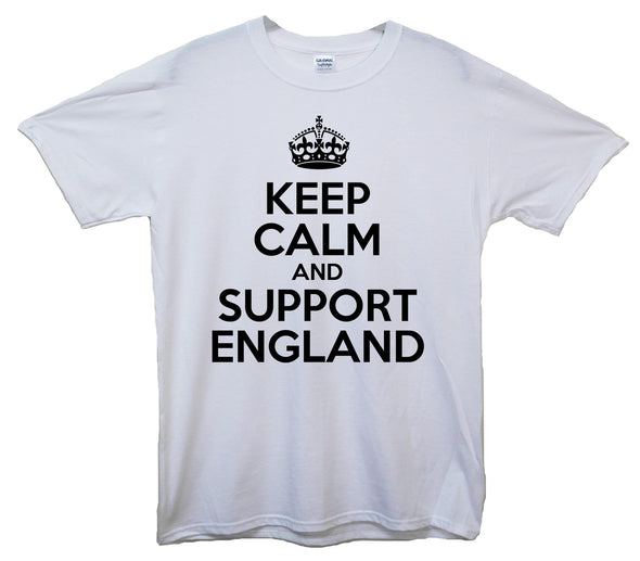 Keep Calm And Support England Printed T-Shirt - Mr Wings Emporium 