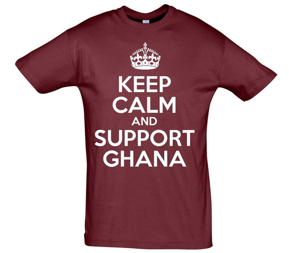 Keep Calm And Support Ghana Printed T-Shirt - Mr Wings Emporium 