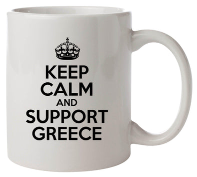 Keep Calm and Support Greece Printed Mug - Mr Wings Emporium 