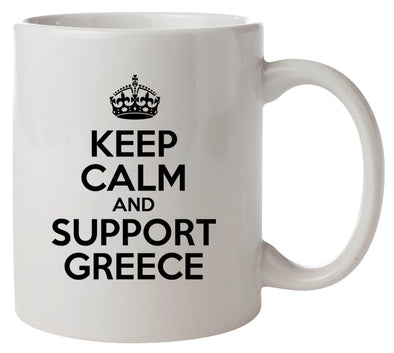 Keep Calm and Support Greece Printed Mug - Mr Wings Emporium 