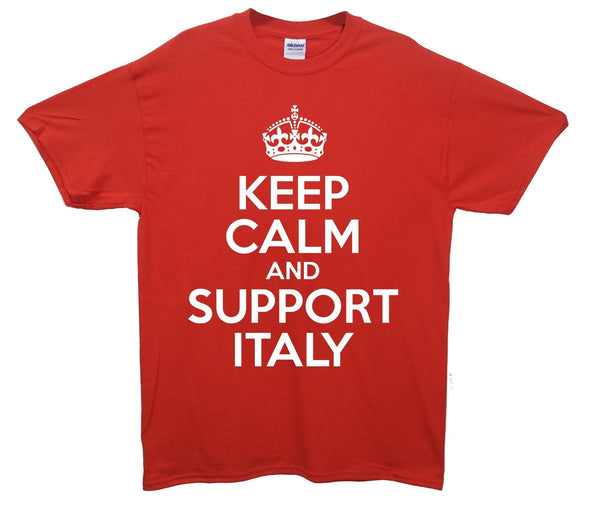 Keep Calm And Support Italy Printed T-Shirt - Mr Wings Emporium 